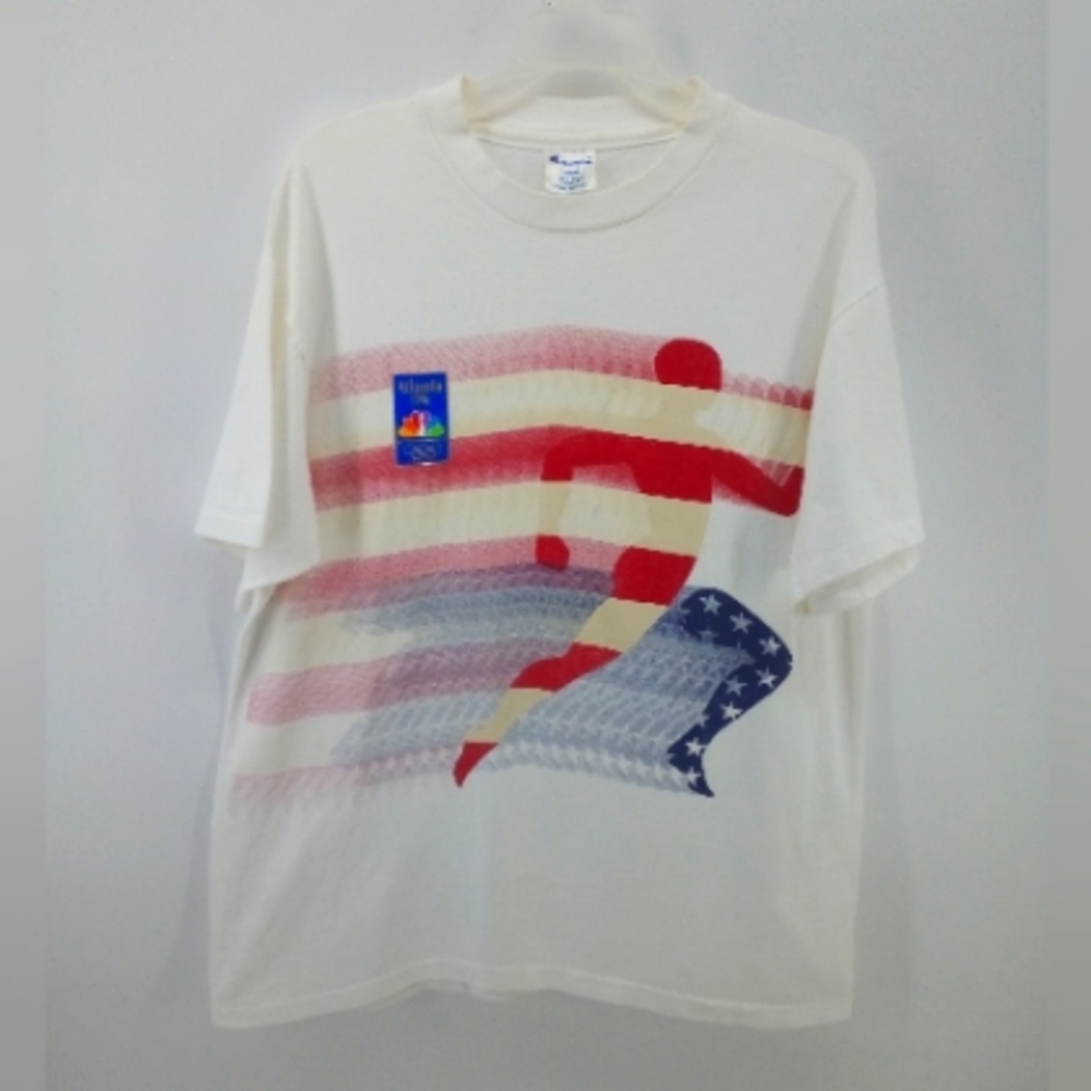 Vintage 1996 Champion Atlanta Olympics 100% Cotton Tee T-Shirt Large